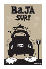 Load image into Gallery viewer, BAJA ~ SURF ~ SURF BUG TAIL ~ AIR ~ HWY 1 ~ BLACK N TAN ~ 2:3
