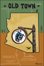 Load image into Gallery viewer, OLD TOWN ~ SCOTTSDALE ~ ARIZONA STATE SCENE ~ SIGN POST ~ 2:3