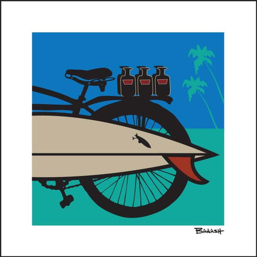 BEER RUN ~ AUTOCYCLE ~ SURFBOARD ~ PALMS ~ ENCINITAS ~ 1:1