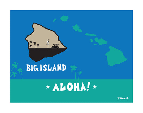 BIG ISLAND ~ ISLAND ~ ALOHA ~ SEAFOAM ~ 3:4