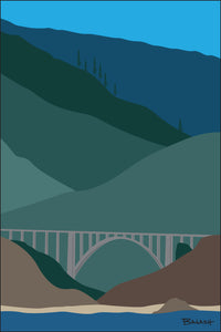 BIG SUR ~ BIXBY BRIDGE ~ COASTAL LANDSCAPE ~ HISTORIC HWY 1 ~ 12x18