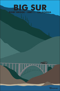 BIG SUR ~ BIXBY BRIDGE ~ HWY 1 ~ CALIFORNIA ~ 12x18