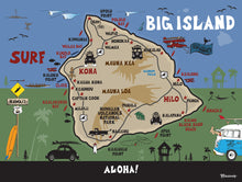 Load image into Gallery viewer, BIG ISLAND ~ MAP ~ 16x20