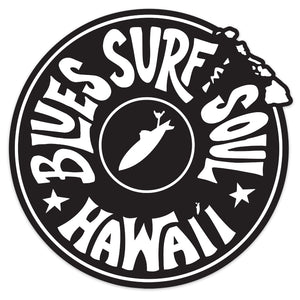 BLUES SURF SOUL ~ HAWAI'I ~ STICKER ~ 4" ~ SET OF 10