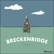 Load image into Gallery viewer, BRECKENRIDGE ~ 9600' ~ A FRAME HUT ~ VINTAGE SKIIS ~ 1:1