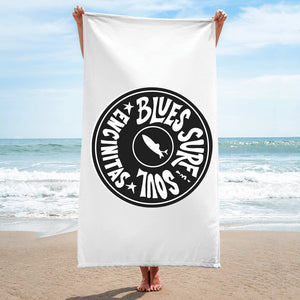 BLUES SURF SOUL ~ ENCINITAS ~ BEACH TOWEL ~ 30x60