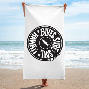 BLUES SURF SOUL ~ HAWAI'I ~ BEACH TOWEL ~ 30x60