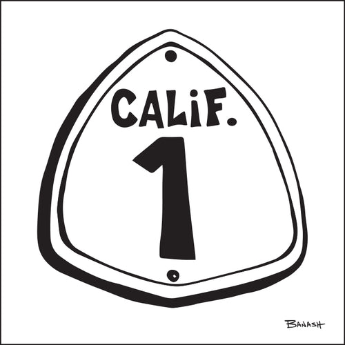 CALIF 1 ~ OLD HWY SIGN ~ 12x12