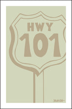 Load image into Gallery viewer, CALIF. HWY 101 SIGN ~ DRIFTWOOD ~ 2:3