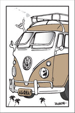 Load image into Gallery viewer, SANTA BARBARA ~ CALIF. STYLE BUS ~ ALOHA ~ 2:3