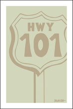 Load image into Gallery viewer, CALIF ~ HWY 101  ~ ROAD SIGN ~ DRIFTWOOD ~ 12x18