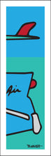 Load image into Gallery viewer, CARDIFF BY THE SEA ~ BLUE ~ SURF BEL AIR ~ TAIL FIN ~ SURFBOARD ~ 1:3