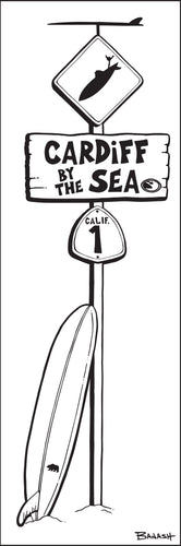 CARDIFF BY THE SEA ~ LONGBOARD ~ SURF XING ~ 8x24