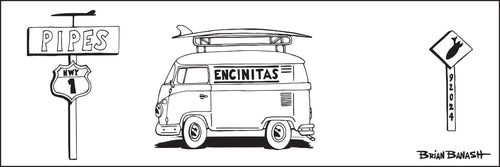 CARDIFF BY THE SEA ~ PIPES ~ SAN ELIJO STATE BEACH ~ ENCINITAS SURF BUS ~ 1:3