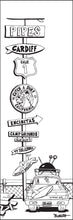 Load image into Gallery viewer, PIPES ~ CARDIFF BY THE SEA ~ SURF EL CAMINO ~ SIGN POST ~ 1:3
