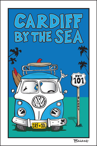 CARDIFF BY THE SEA ~ SURF BUS GRILL ~ HWY 101 ~ SEAFOAM ~ 2:3