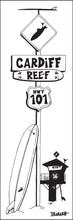 Load image into Gallery viewer, CARDIFF REEF ~ LONGBOARD ~ SURF XING ~ TOWER 16 ~ 8x24