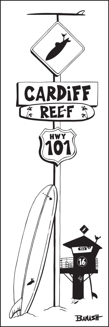 CARDIFF REEF ~ LONGBOARD ~ SURF XING ~ TOWER 16 ~ 8x24