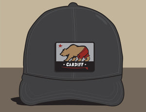 CARDIFF BY THE SEA ~ SURF BEAR ~ SEWN PATCH ~ HAT