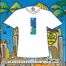 Load image into Gallery viewer, CARDIFF BY THE SEA ~ SURF SHACK GREM ~ TOWER 19 ~ SEAFOAM ~ GRAPHIC T-SHIRT