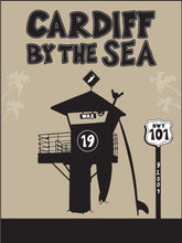 Load image into Gallery viewer, CARDIFF BY THE SEA ~ TOWER 19 ~ HWY 101 ~ BLACK N TAN ~ 3:4