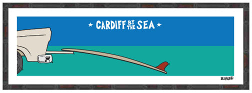 CARDIFF BY THE SEA ~ TAILGATE SURFBOARD ~ 1:3