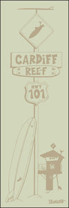 CARDIFF REEF ~ LONGBOARD ~ SURF XING ~ DRIFTWOOD ~ 8x24