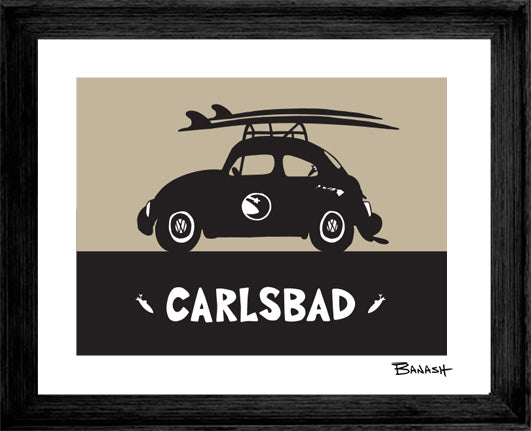CARLSBAD ~ SURF BUG ~ BLACK N TAN ~ 3:4