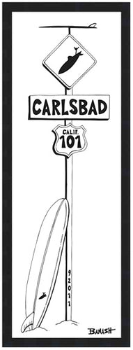 CARLSBAD ~ LONGBOARD ~ SURF XING ~ 8x24