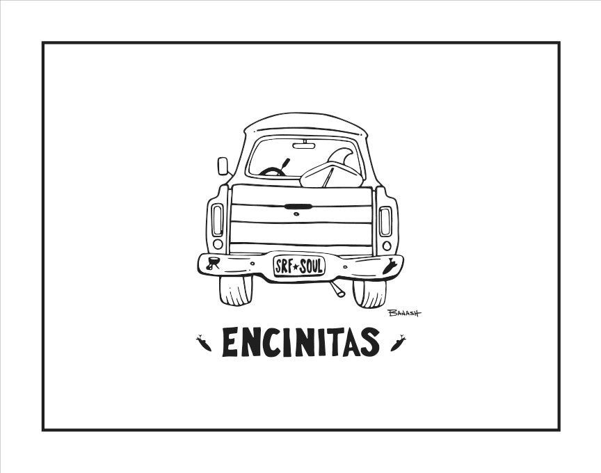 ENCINITAS ~ SURF PICKUP TAIL ~ CATCH A LINE ~ 3:4