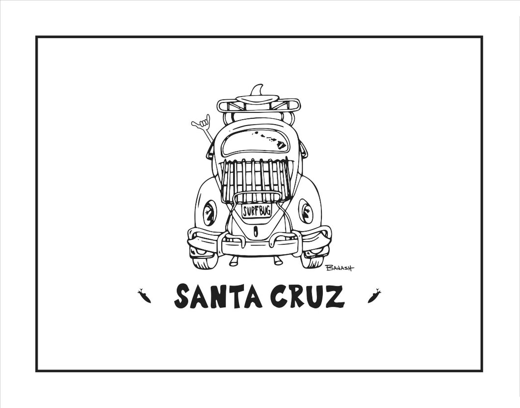SANTA CRUZ ~ SURF BUG TAIL ~ CATCH A LINE ~ 3:4