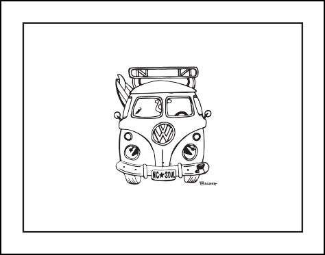 CARDIFF BY THE SEA ~ SURF BUS GRILL ~ CATCH A LINE ~ 3:4