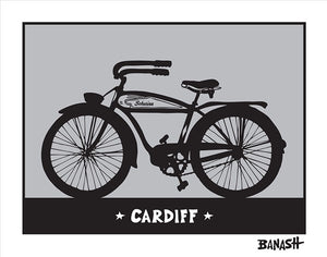 CARDIFF BY THE SEA ~ AUTOCYCLE ~ GRAYSCALE ~ 3:4