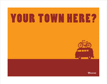 Load image into Gallery viewer, CALIF. ~ YOUR TOWN HERE? ~ SURF BUS ~ BICYCLE ~ 3:4