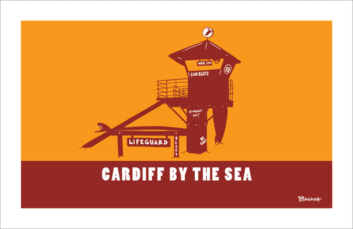 CARDIFF BY THE SEA ~ TOWER 19 ~ LIFEGUARD LONGBOARD ~ CATCH SUNDOWN ~ 2:3