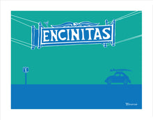 Load image into Gallery viewer, ENCINITAS ~ TOWN SIGN ~ SURF BUG ~ SEAFOAM ~ 3:4