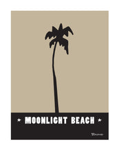 Load image into Gallery viewer, MOONLIGHT BEACH ~ ENCINITAS ~ PALM ~ BLACK N TAN ~ CATCH A SURF ~ 3:4