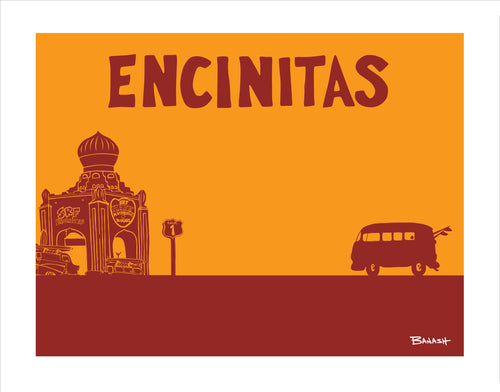 ENCINITAS ~ SWAMIS ~ S.R.F. TEMPLE ~ SURF BUS ~ HWY 1 ~ CATCH A SURF ~ 3:4