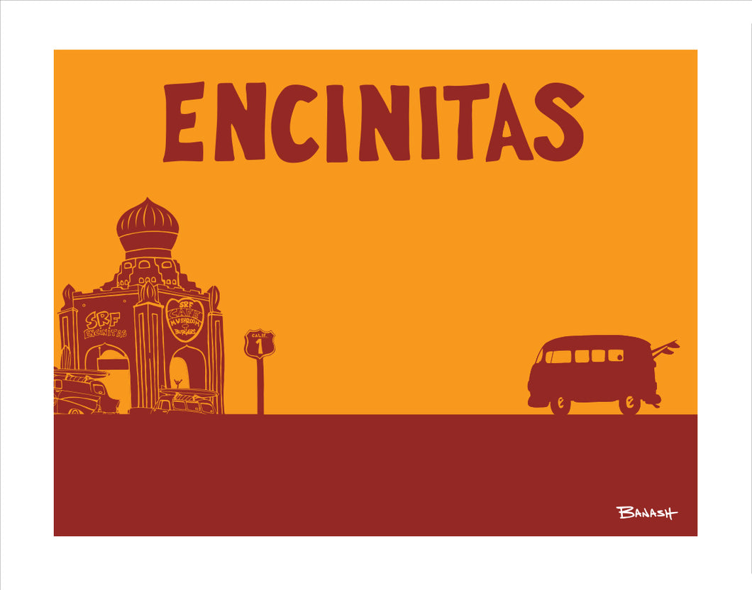 ENCINITAS ~ SWAMIS ~ S.R.F. TEMPLE ~ SURF BUS ~ HWY 1 ~ CATCH A SURF ~ 3:4