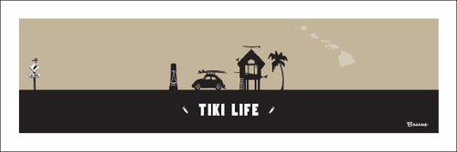 TIKI LIFE ~ HAWAI'I ~ SURF BUG ~ SURF HUT ~ TIKI ~ 8x24