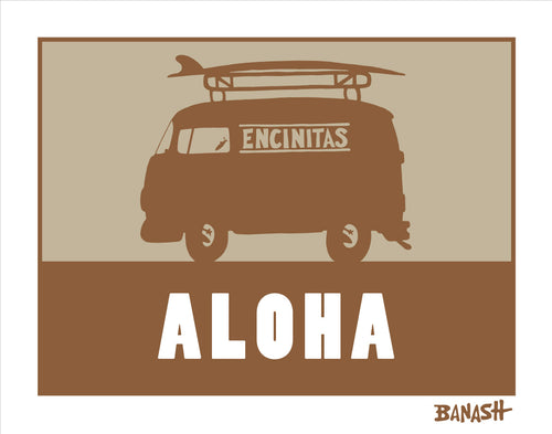 ALOHA ~ ENCINITAS ~ SURF BUS ~ CATCH SAND ~ 3:4