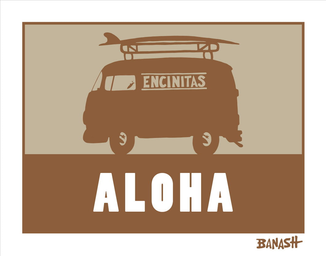 ALOHA ~ ENCINITAS ~ SURF BUS ~ CATCH SAND ~ 3:4