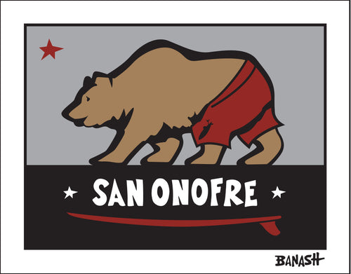 SAN ONOFRE ~ SURF BEAR ~ 3:4