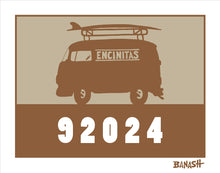 Load image into Gallery viewer, ENCINITAS ~ 92024 ~ CATCH SAND ~ SURF BUS ~ 3:4