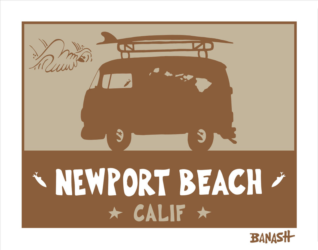 NEWPORT BEACH ~ SURF BUS ~ CATCH SAND ~ 3:4