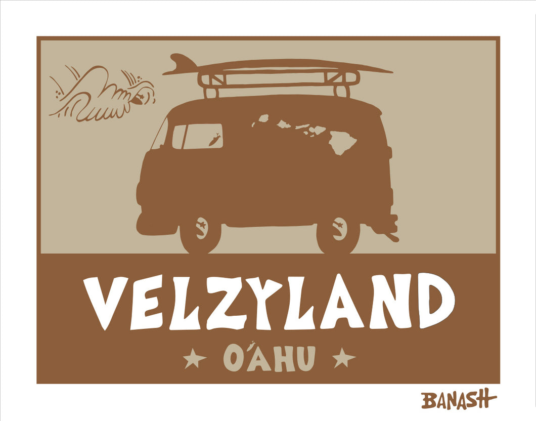 VELZYLAND ~ PUPUKEA TOWN ~ SURF BUS ~ CATCH SAND ~ 3:4