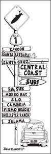 CENTRAL COAST ~ SURF ~ 8x24