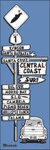 Load image into Gallery viewer, CENTRAL COAST ~ SURF TOWN ~ SIGN POST ~ 8x24