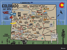 Load image into Gallery viewer, COLORADO ~ DESTINATIONS MAP ~ 3:4