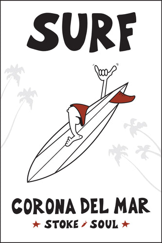 CORONA DEL MAR ~ SURF ~ STONE GREMMY SURF ~ 12x18